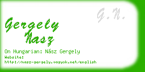 gergely nasz business card